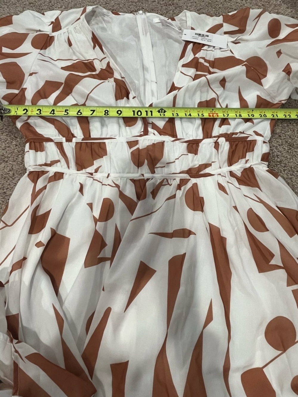 BILLY J Venice mini dress in White/Tan NWT - Picture 11 of 11
